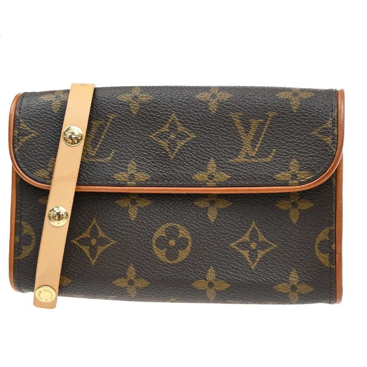 Louis Vuitton Florentine Waist Monogram Canvas Brown Canvas Clutche & Pouche Bag (Pre-Owned)