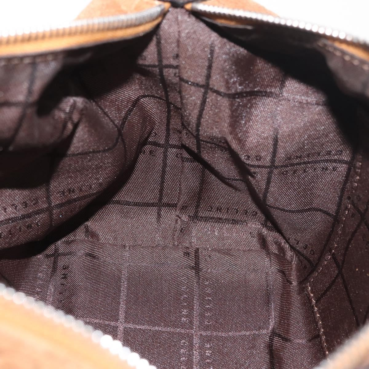 Celine C Macadam Suede Brown Suede Handbag (Pre-Owned)