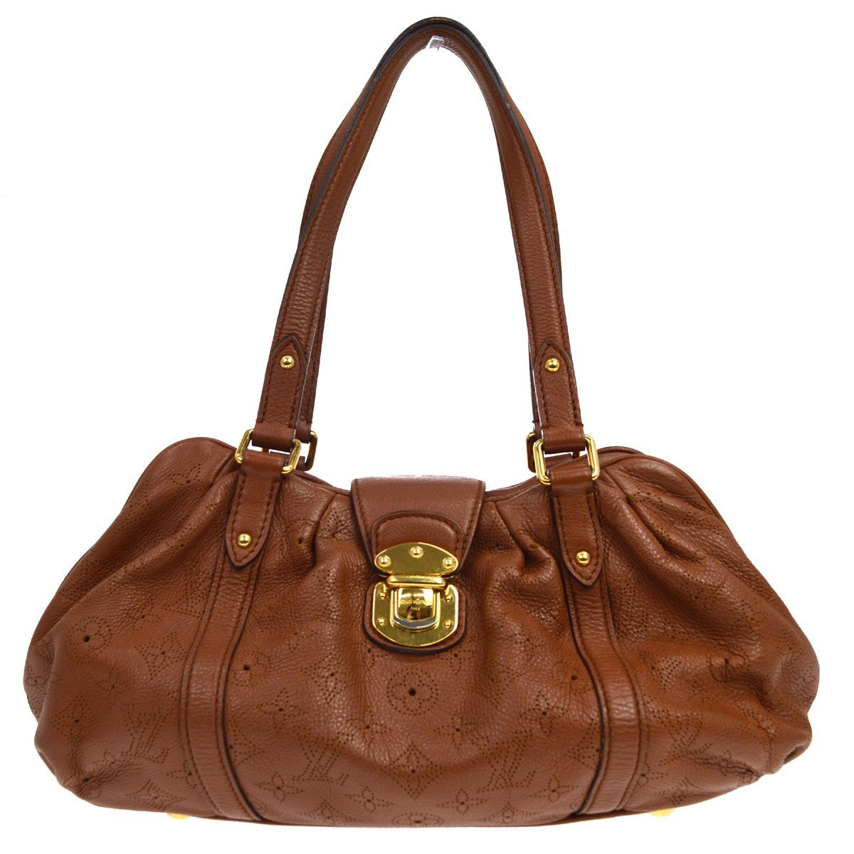 Louis Vuitton Lunar Mahina Leather Brown Leather Shoulder Bag Bag (Pre-Owned)