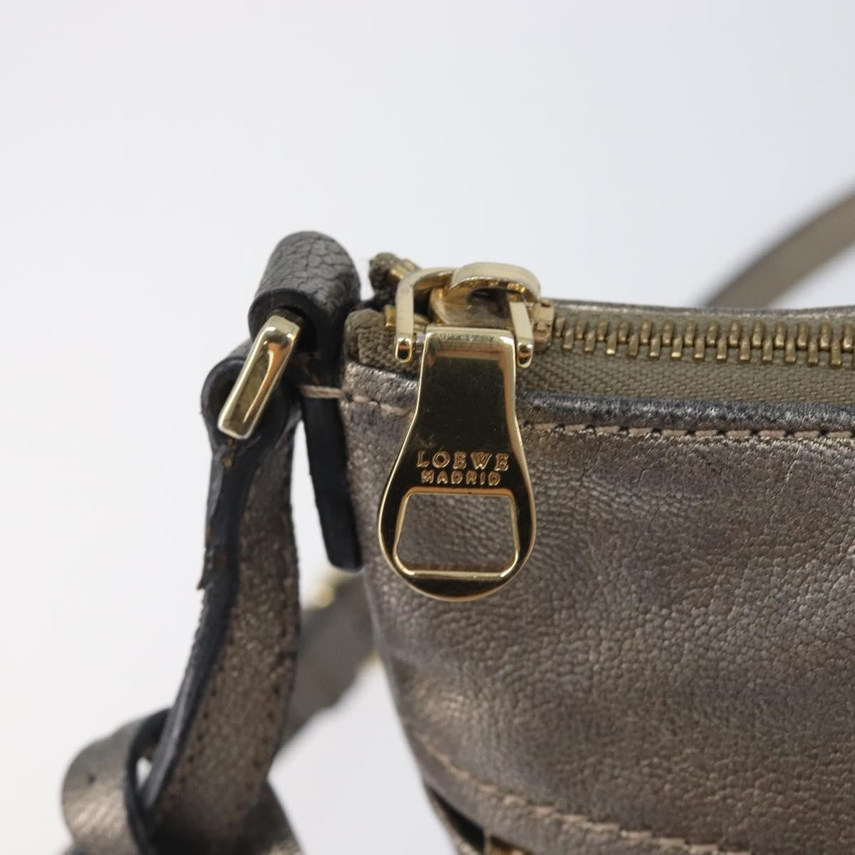 Loewe Front Pocket Leather Gold Leather Crossbody Bag Bag (Pre-Owned)