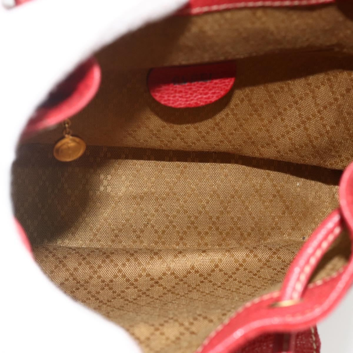 Gucci Gucci Bamboo Daim Red Suede Backpack Bag (Pre-Owned)