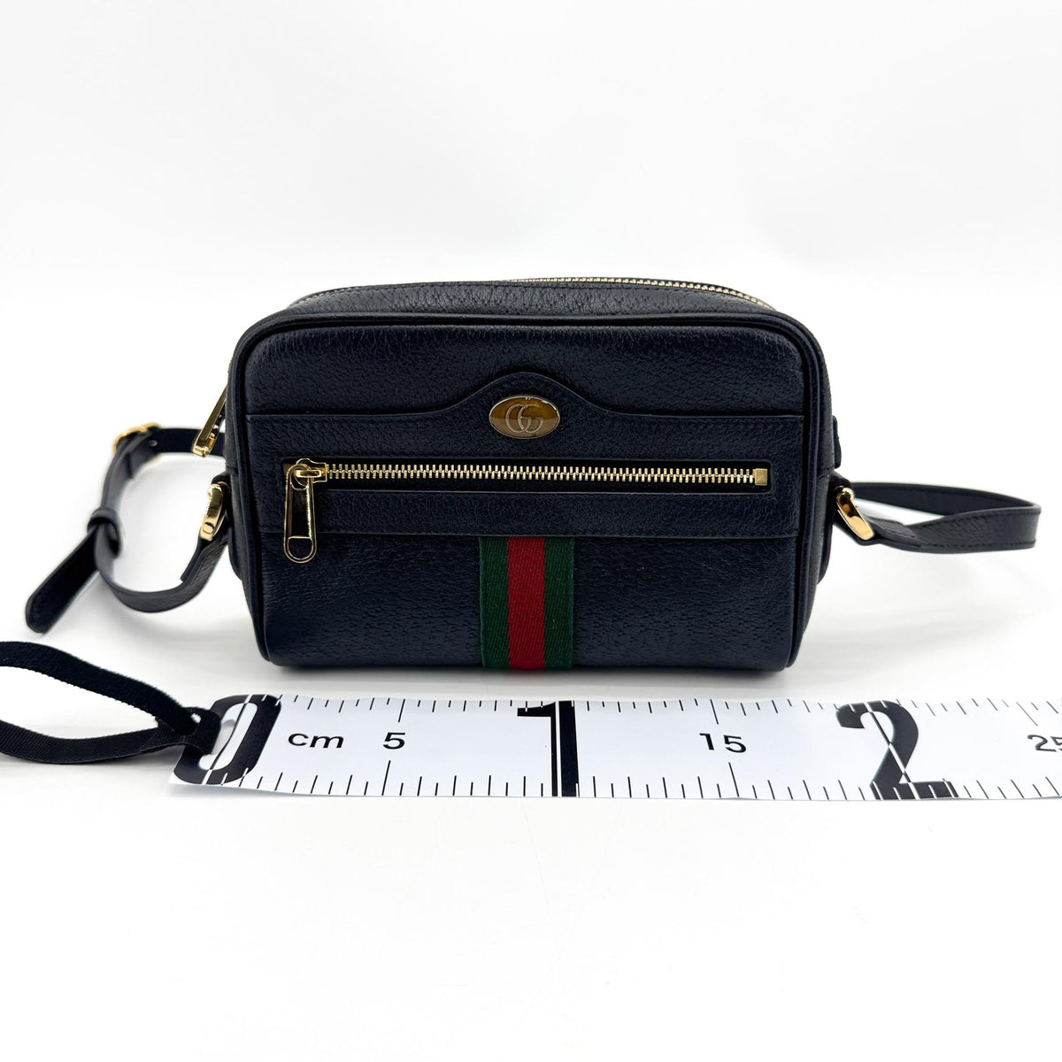 Gucci Ophidia Leather Black Leather Shoulder Bag Bag (Pre-Owned)