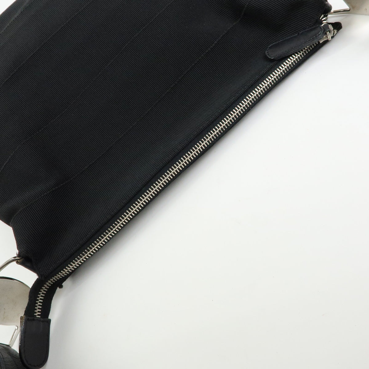Salvatore Ferragamo Vara Leather Black Canvas Tote Bag Bag (Pre-Owned)