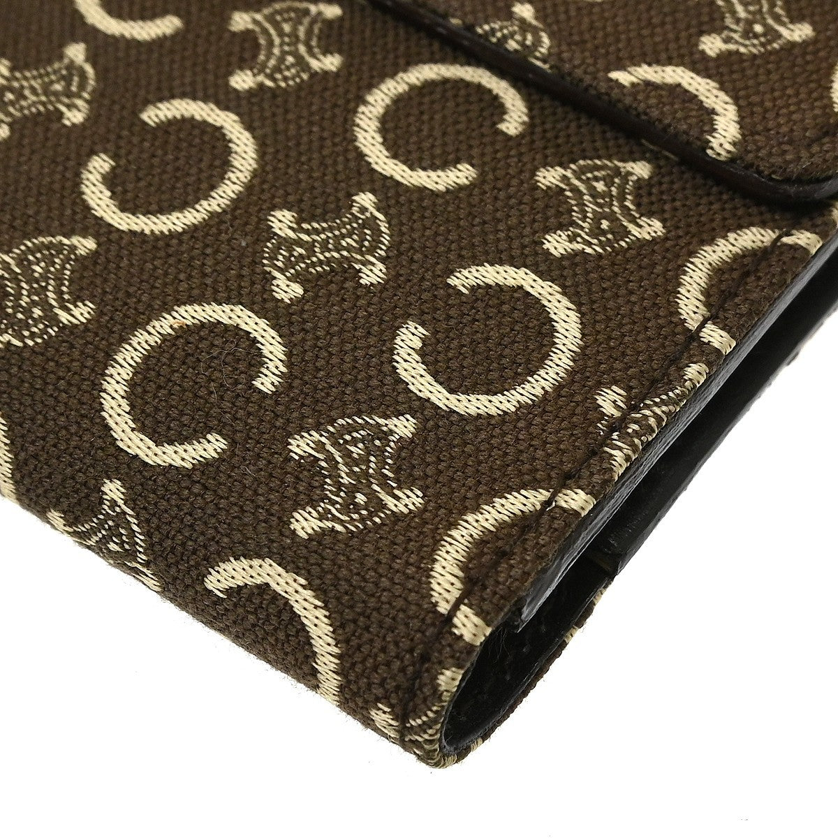 Celine Trifold C Macadam Brown Canvas Wallets Accessory (Pre-Owned)