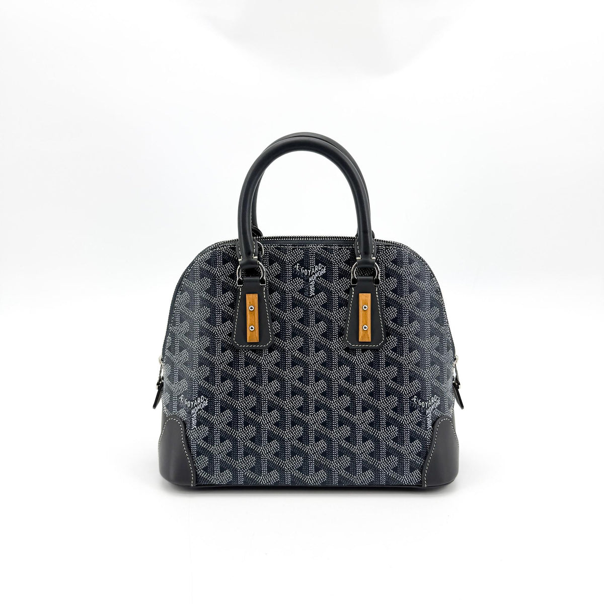 Goyard Vendome Coated Canvas Black Canvas Handbag (Pre-Owned)
