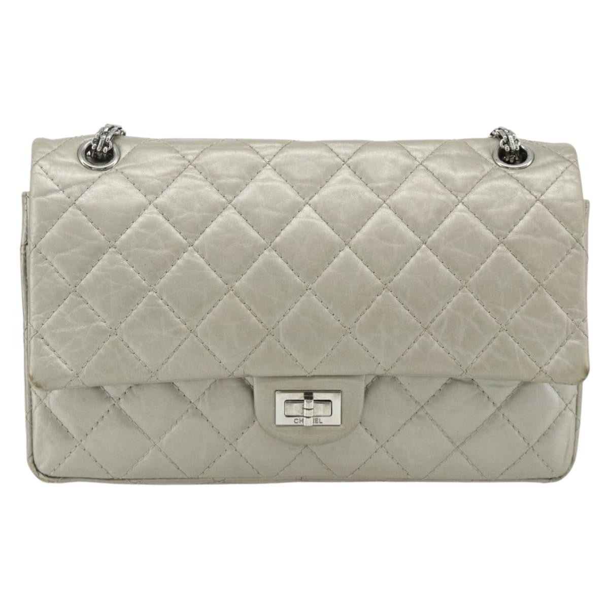 Chanel Reissue 2.55 Aged Calfskin Silver Calfskin Shoulder Bag Bag (Pre-Owned)