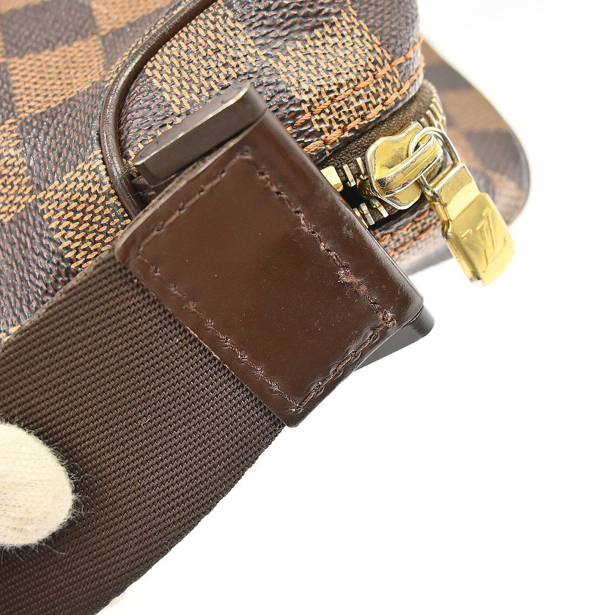 Louis Vuitton Olav Damier Ebene Brown Canvas Shoulder Bag Bag (Pre-Owned)