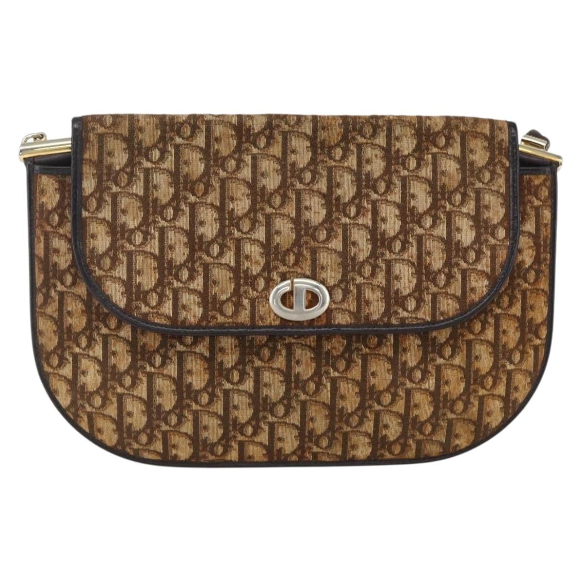 Christian Dior Vintage Trotter Canvas Brown Canvas Shoulder Bag Bag (Pre-Owned)