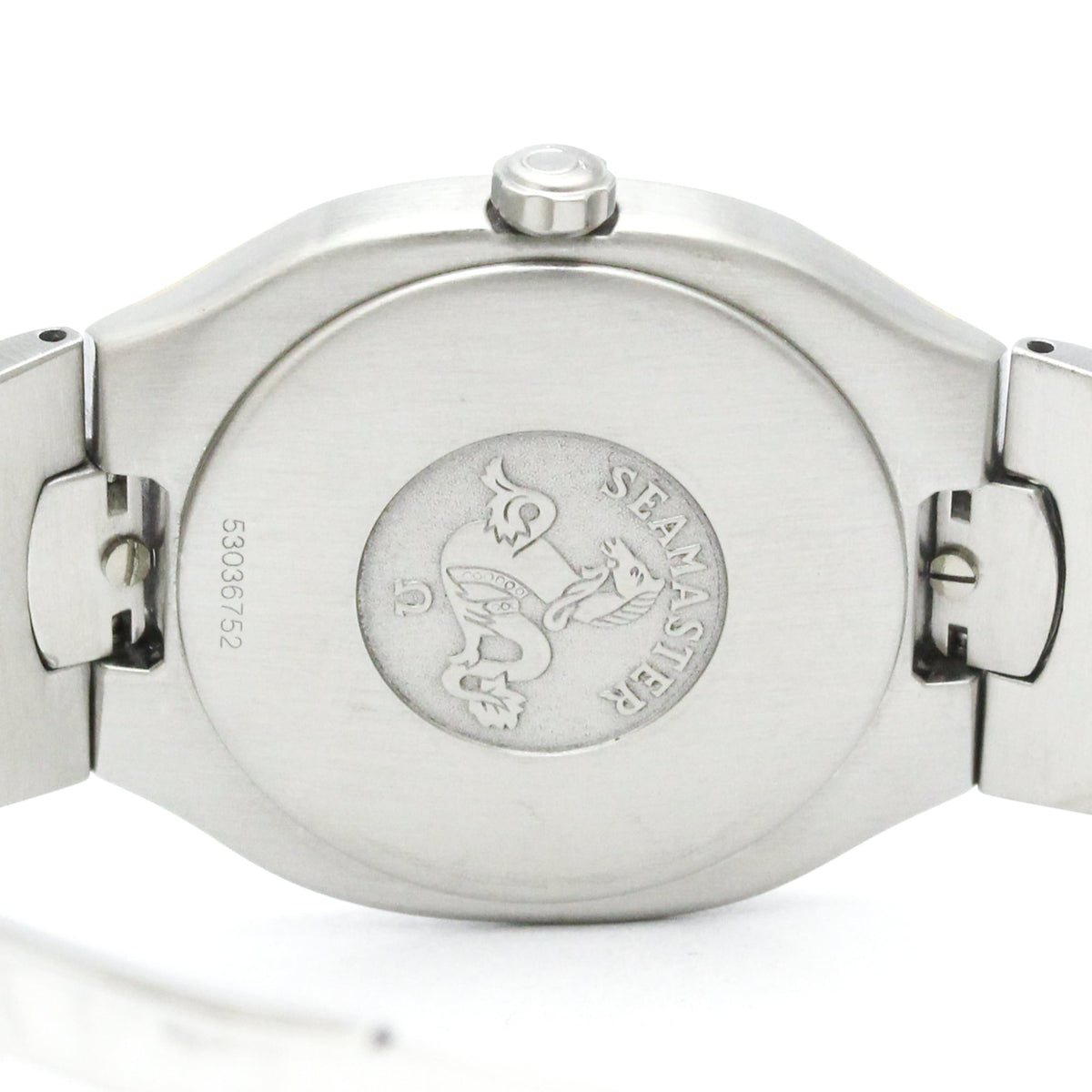 Omega Seamaster Polaris Quartz Stainless Steel With Plated Metal Watch (Pre-Owned)