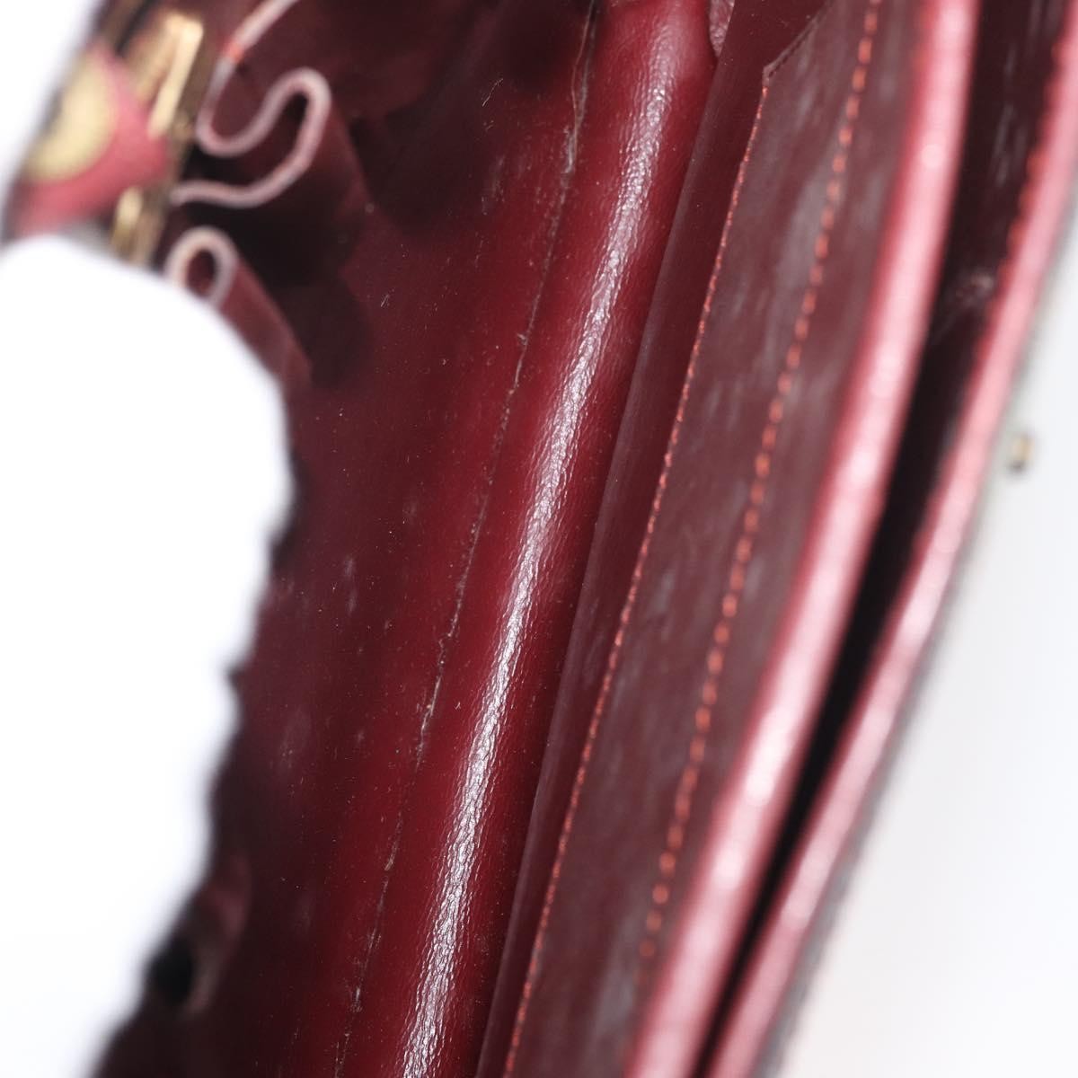 Cartier Must De Cartier Leather Burgundy Leather Shoulder Bag Bag (Pre-Owned)