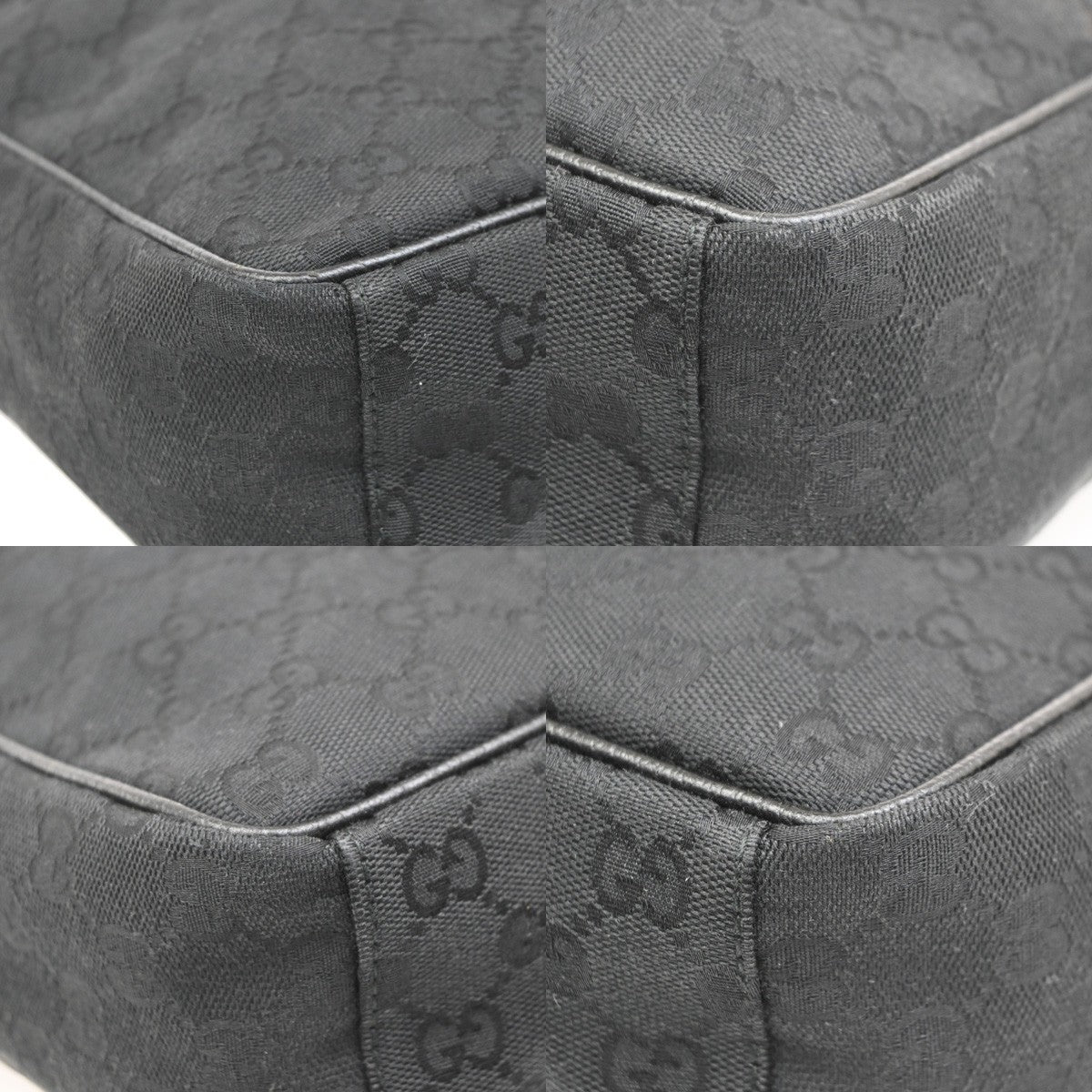 Gucci Front Pocket Messenger Gg Canvas Black Canvas Crossbody Bag Bag (Pre-Owned)