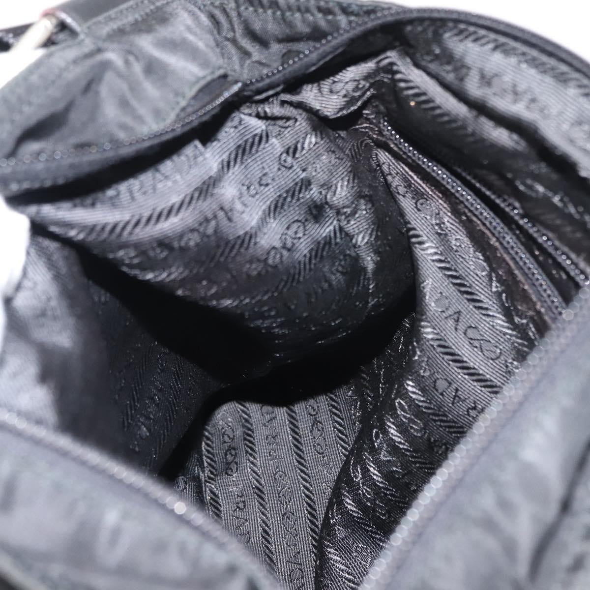 Prada Flat Messenger Tessuto Black Nylon Shoulder Bag Bag (Pre-Owned)