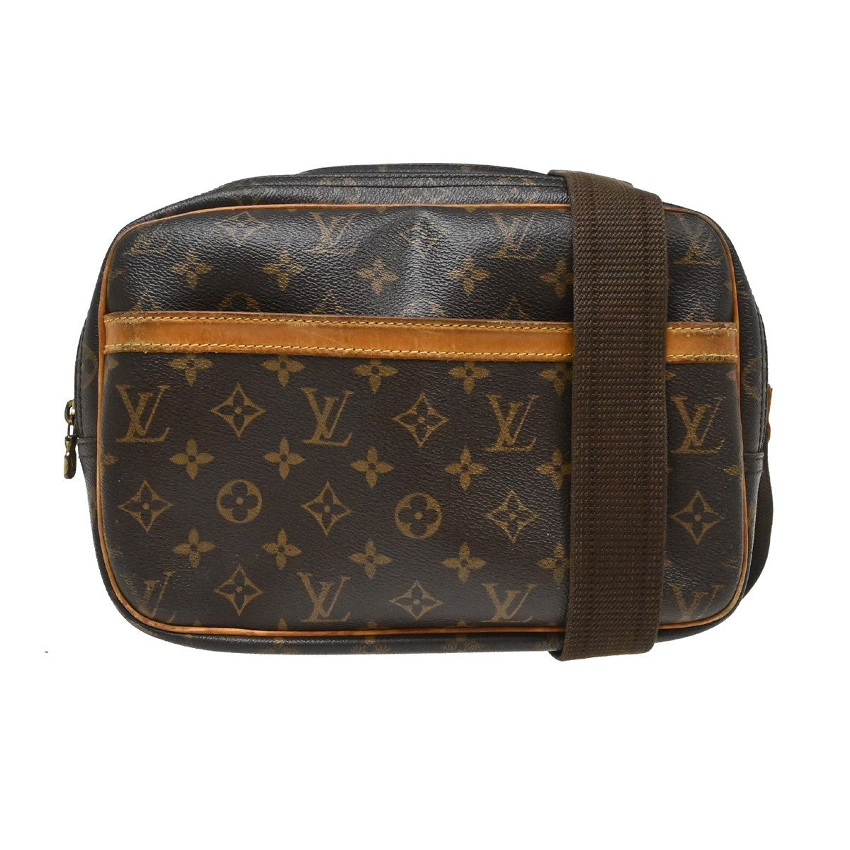 Louis Vuitton Reporter Monogram Canvas Brown Canvas Shoulder Bag Bag (Pre-Owned)