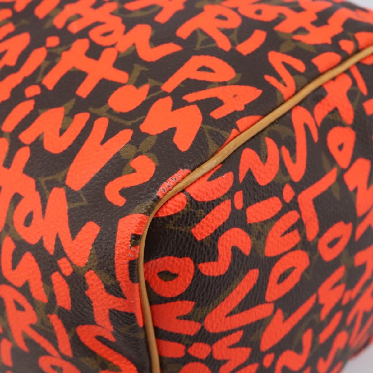 Louis Vuitton Speedy Limited Edition Monogram Graffiti Orange Canvas Handbag (Pre-Owned)