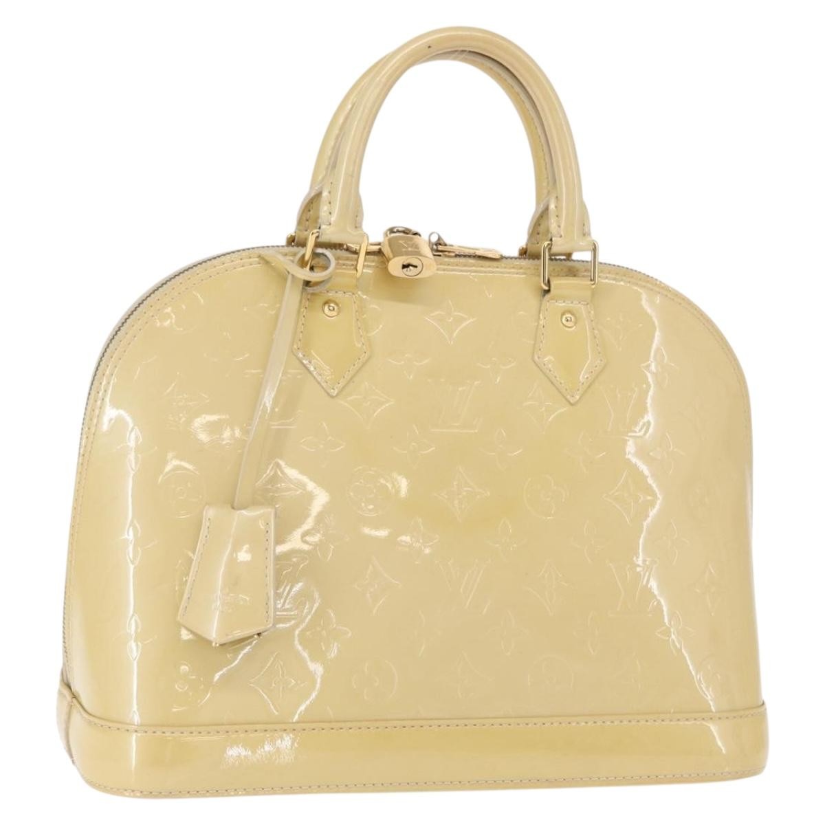 Louis Vuitton Alma Patent Leather Beige Patent_Leather Handbag (Pre-Owned)