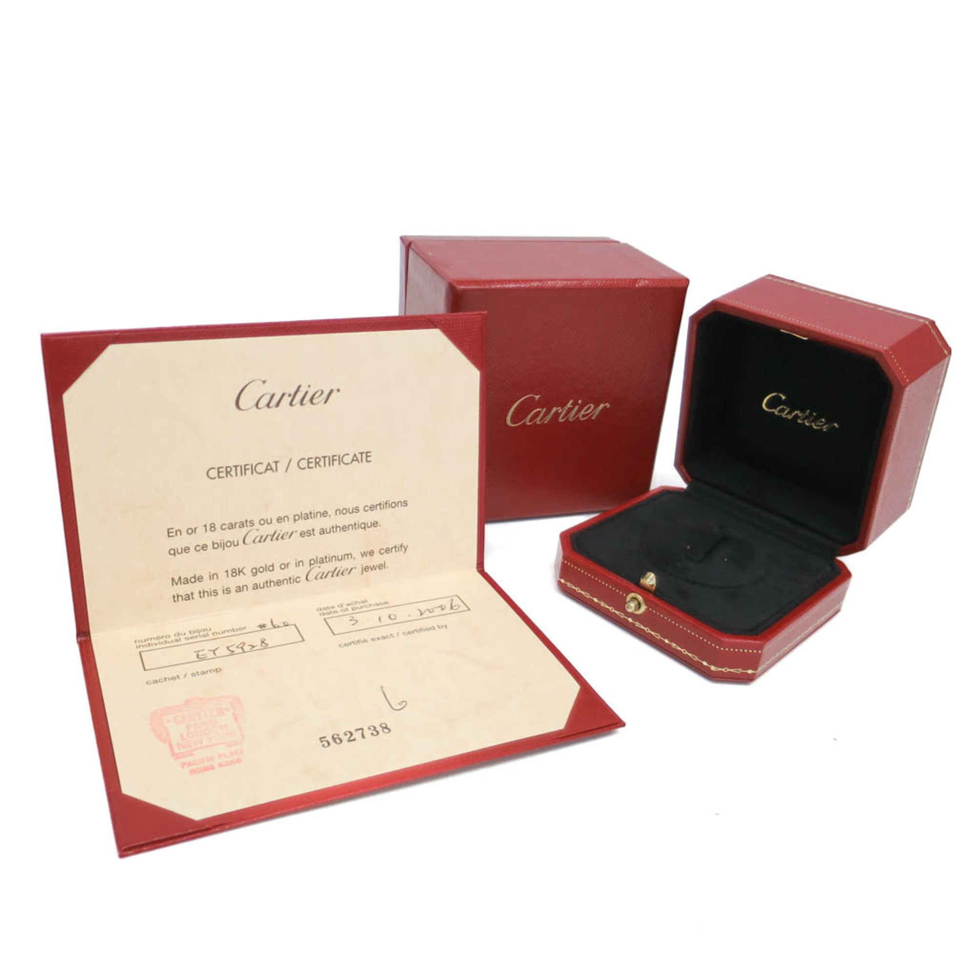 Cartier Love Wedding Band 18K White Gold Silver White_Gold Ring Jewelry (Pre-Owned)