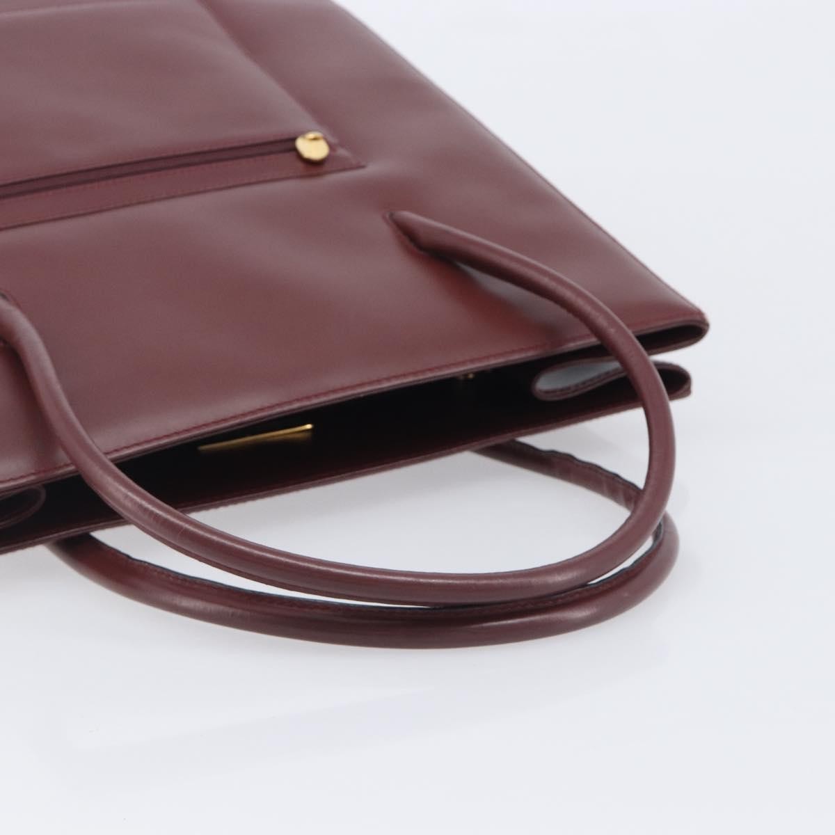 Cartier Must Line Leather Burgundy Leather Handbag (Pre-Owned)