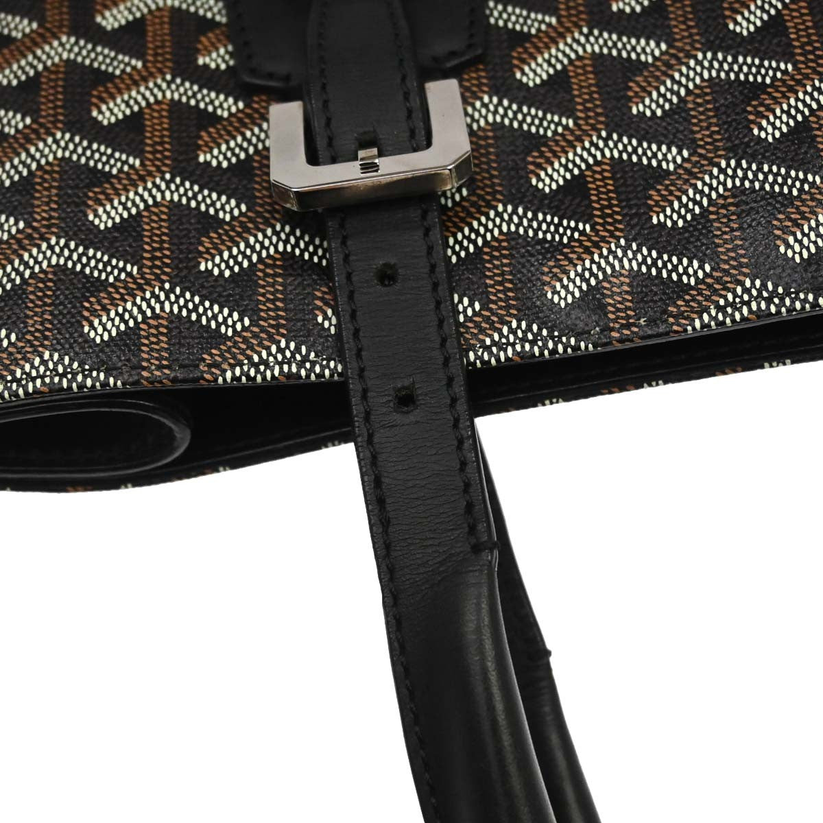 Goyard Comores Coated Canvas Black Canvas Tote Bag Bag (Pre-Owned)