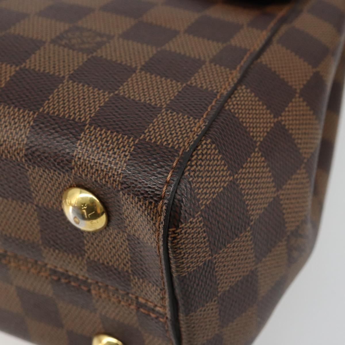 Louis Vuitton Bond Street Damier With Leather Brown Canvas Handbag (Pre-Owned)
