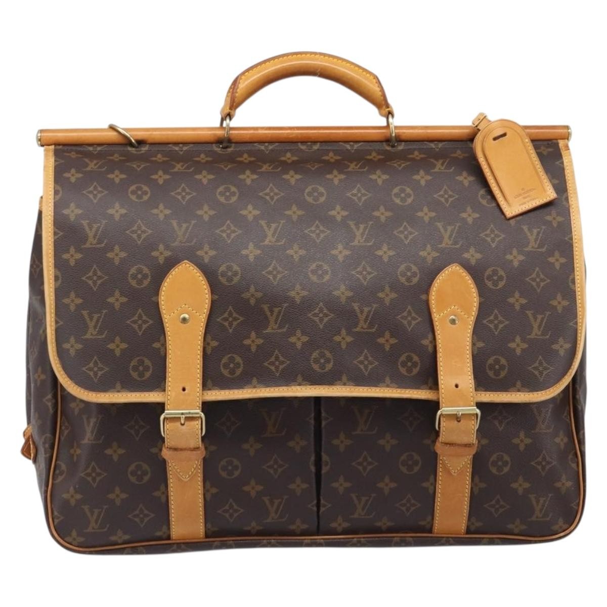 Louis Vuitton Sac Chasse Hunting Monogram Canvas Brown Canvas Handbag (Pre-Owned)