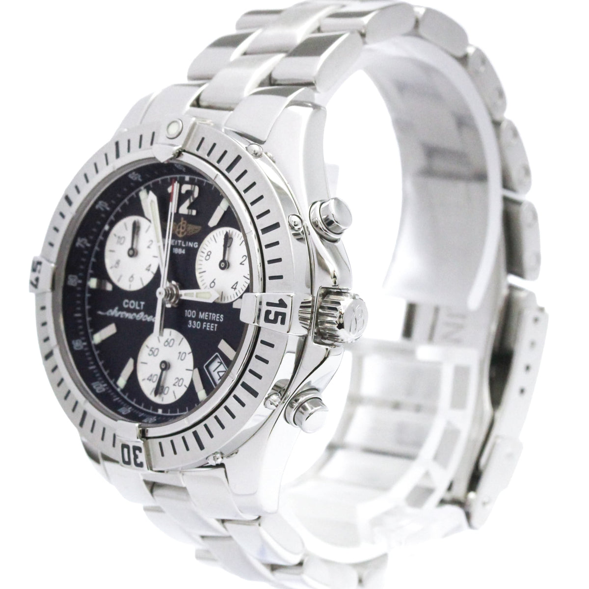 Breitling Colt Chronograph Quartz Stainless Steel Watch (Pre-Owned)