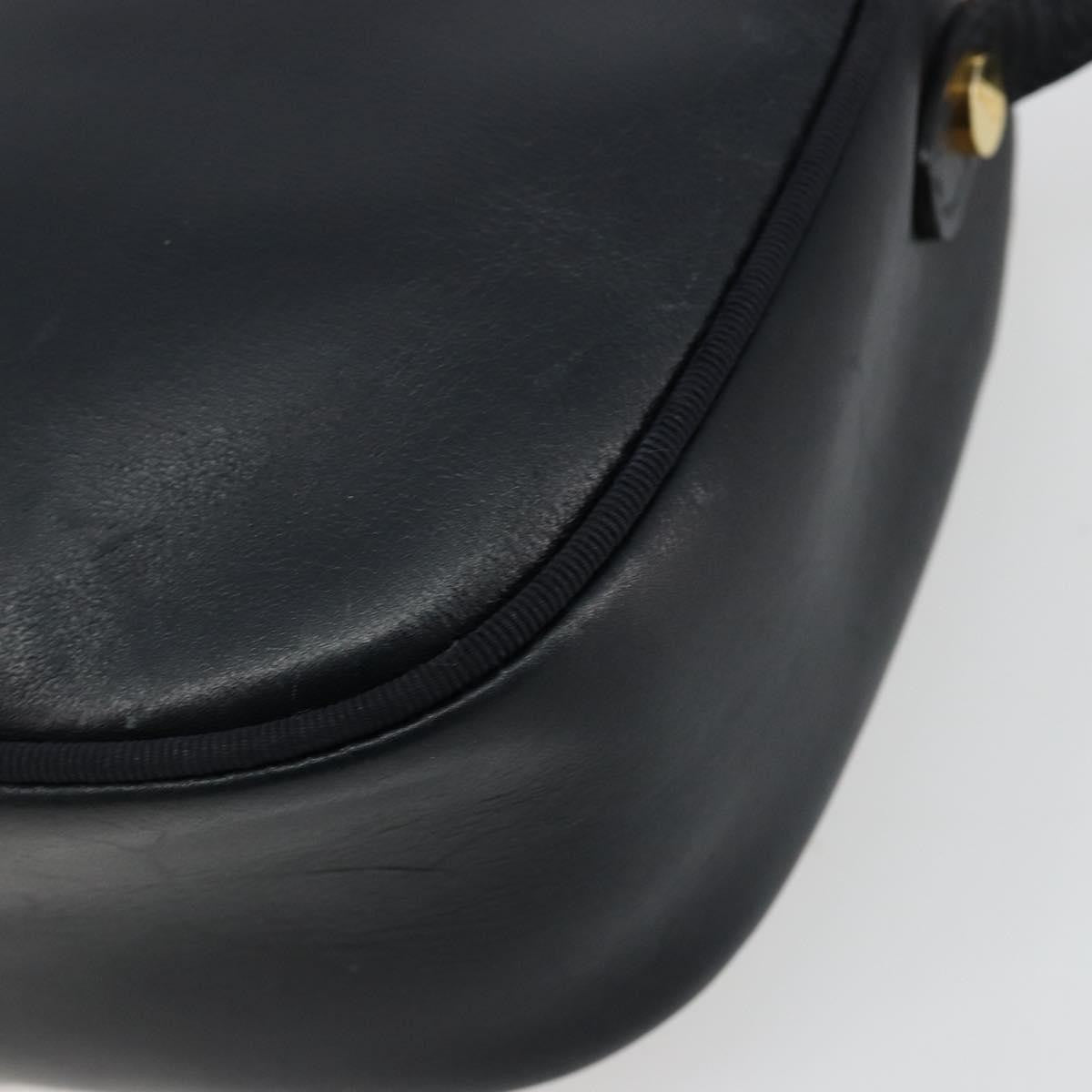 Salvatore Ferragamo Vala Leather Navy Leather Shoulder Bag Bag (Pre-Owned)