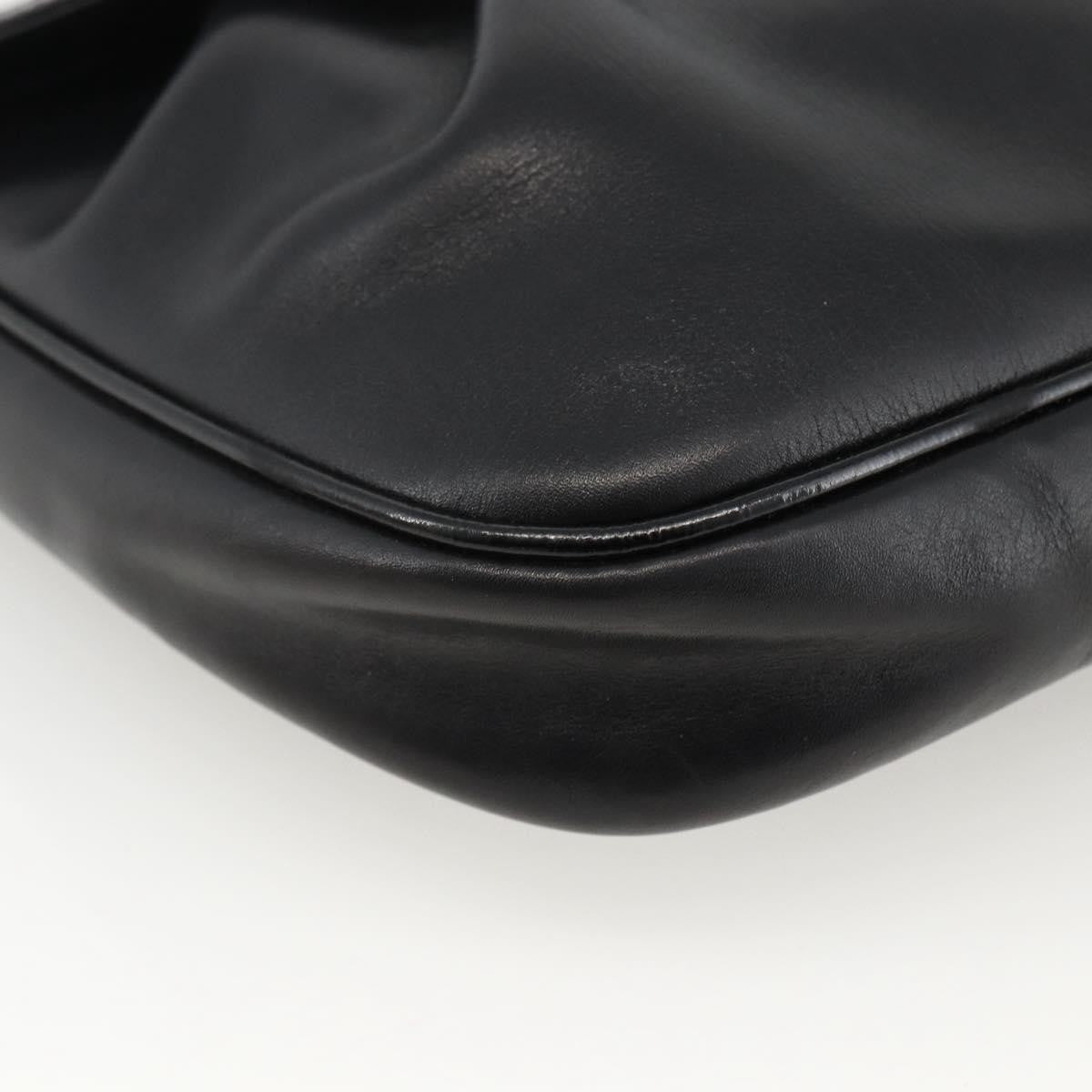 Salvatore Ferragamo Flap Shoulder Patent Leather Black Patent_Leather Shoulder Bag Bag (Pre-Owned)