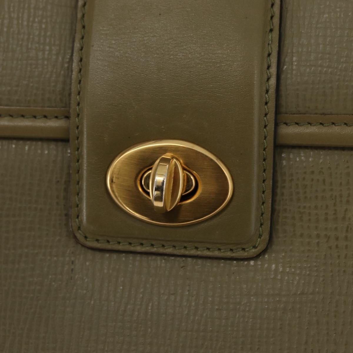 Gucci Vintage Leather Green Leather Handbag (Pre-Owned)