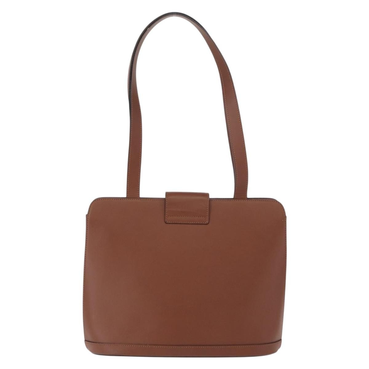 Celine Vintage Leather Brown Leather Shoulder Bag Bag (Pre-Owned)