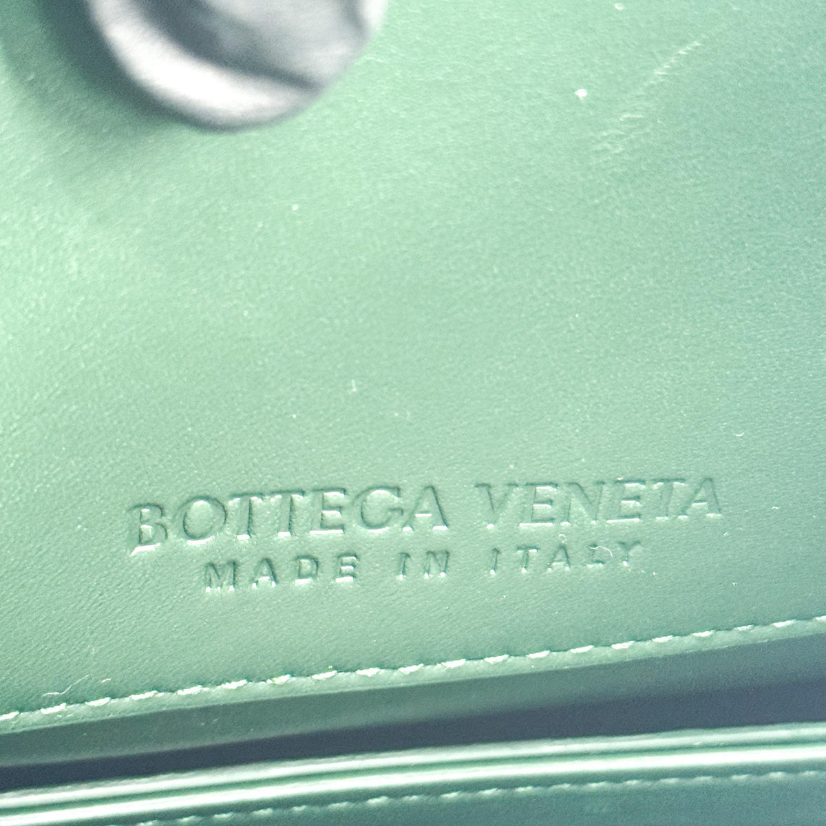Bottega Veneta Mount Leather Green Leather Shoulder Bag Bag (Pre-Owned)