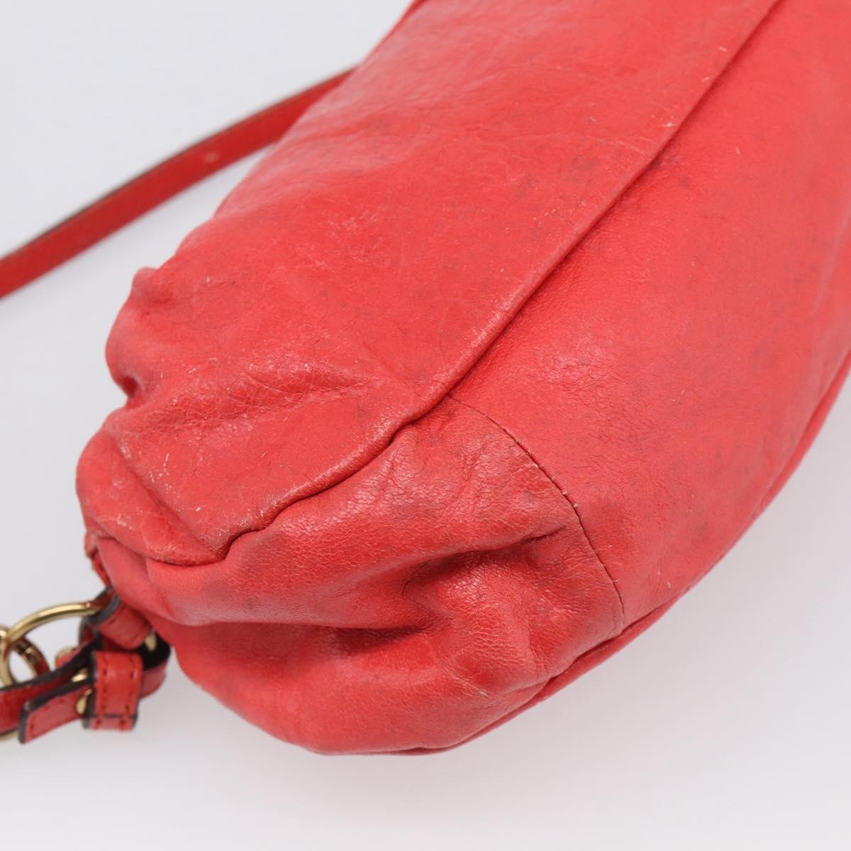 Chloe 2Way Shoulder Bag Leather Red Leather Shoulder Bag Bag (Pre-Owned)