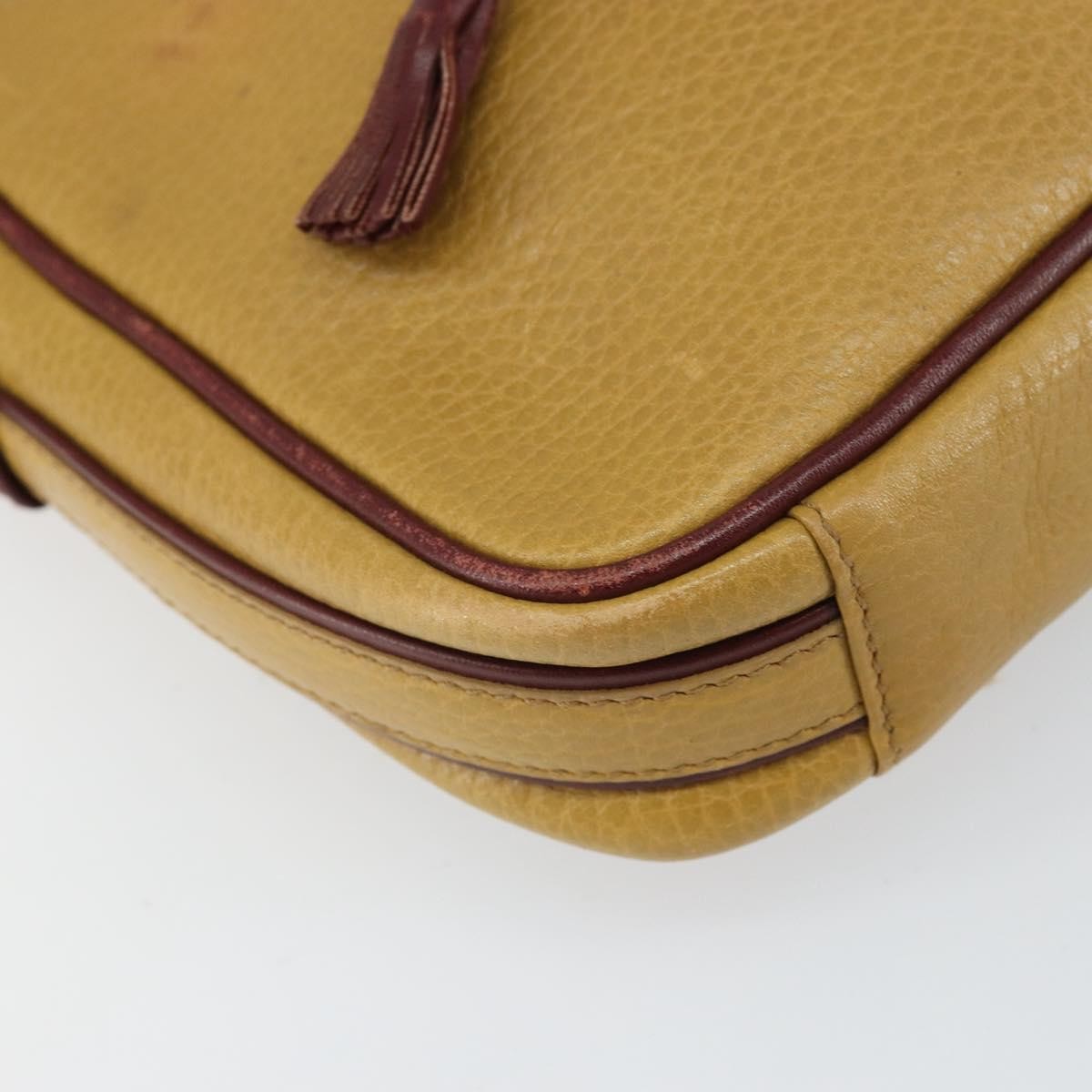 Cartier Tasseled Must De Cartier Leather Yellow Leather Shoulder Bag Bag (Pre-Owned)