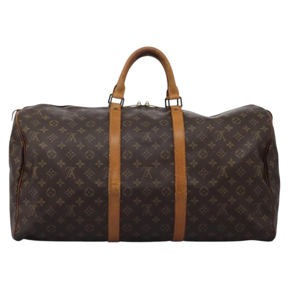 Louis Vuitton Keepall Monogram Canvas Brown Canvas Travel Bag Bag (Pre-Owned)