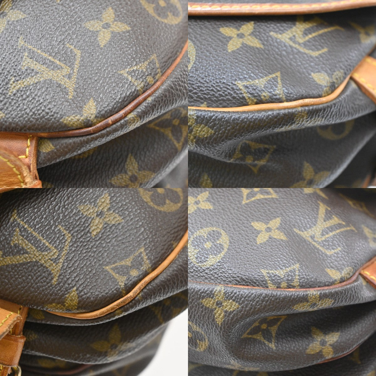 Louis Vuitton Saumur Monogram Brown Canvas Shoulder Bag Bag (Pre-Owned)