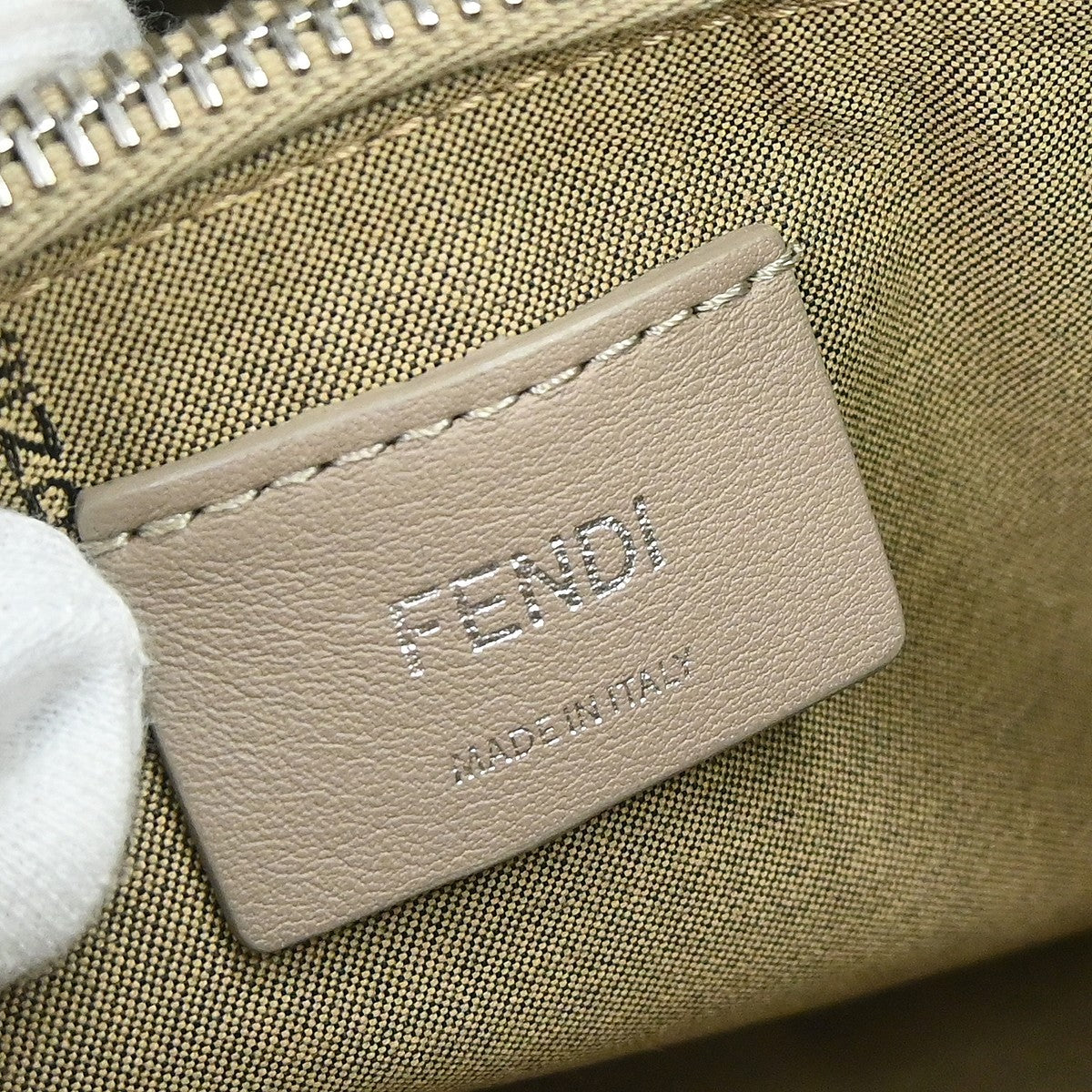 Fendi By The Way Satchel Leather Beige Leather Handbag (Pre-Owned)
