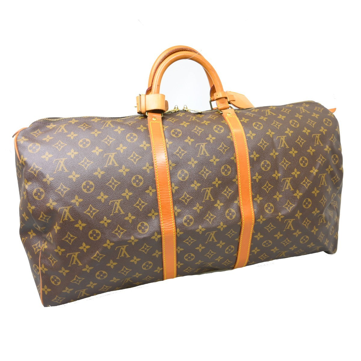Louis Vuitton Keepall Monogram Brown Canvas Travel Bag Bag (Pre-Owned)