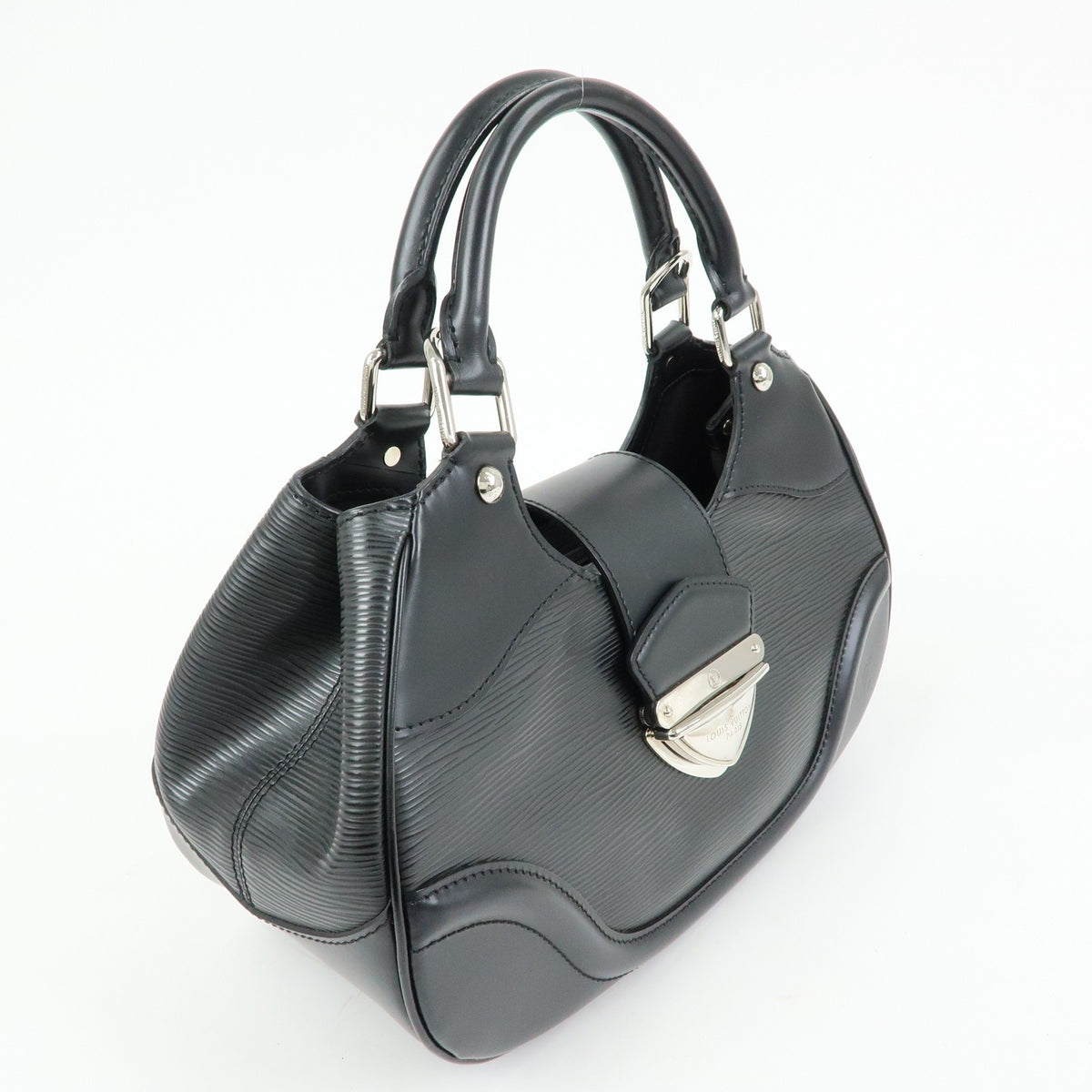 Louis Vuitton Montaigne Sac Epi Leather Black Leather Handbag (Pre-Owned)