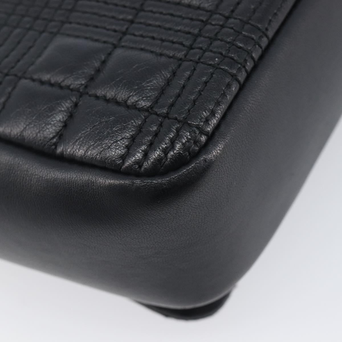 Burberry Lola Wallet On Chain Quilted Leather Black Leather Crossbody Bag Bag (Pre-Owned)