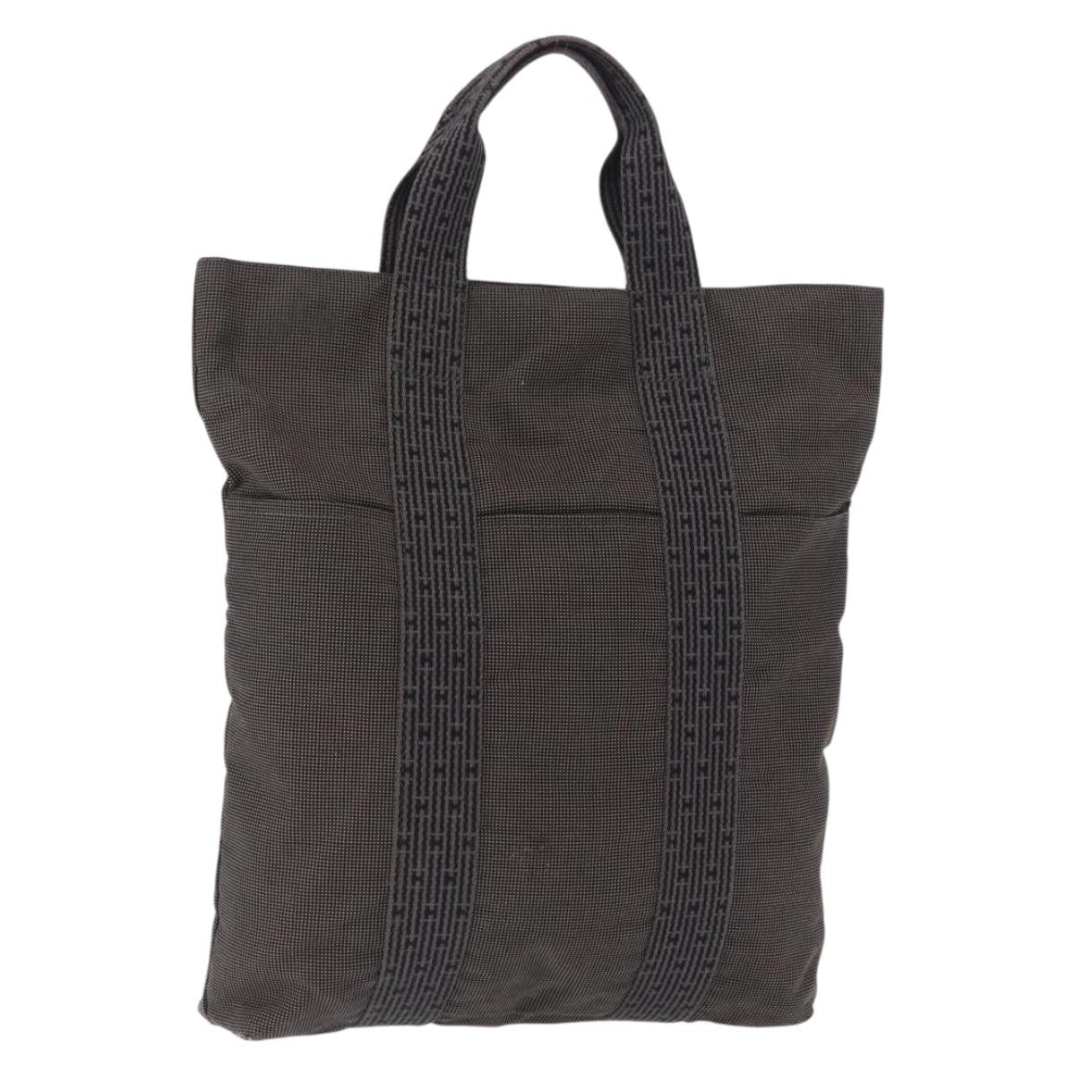 Hermes Fourre-Tout Herline Canvas Gray Canvas Tote Bag Bag (Pre-Owned)
