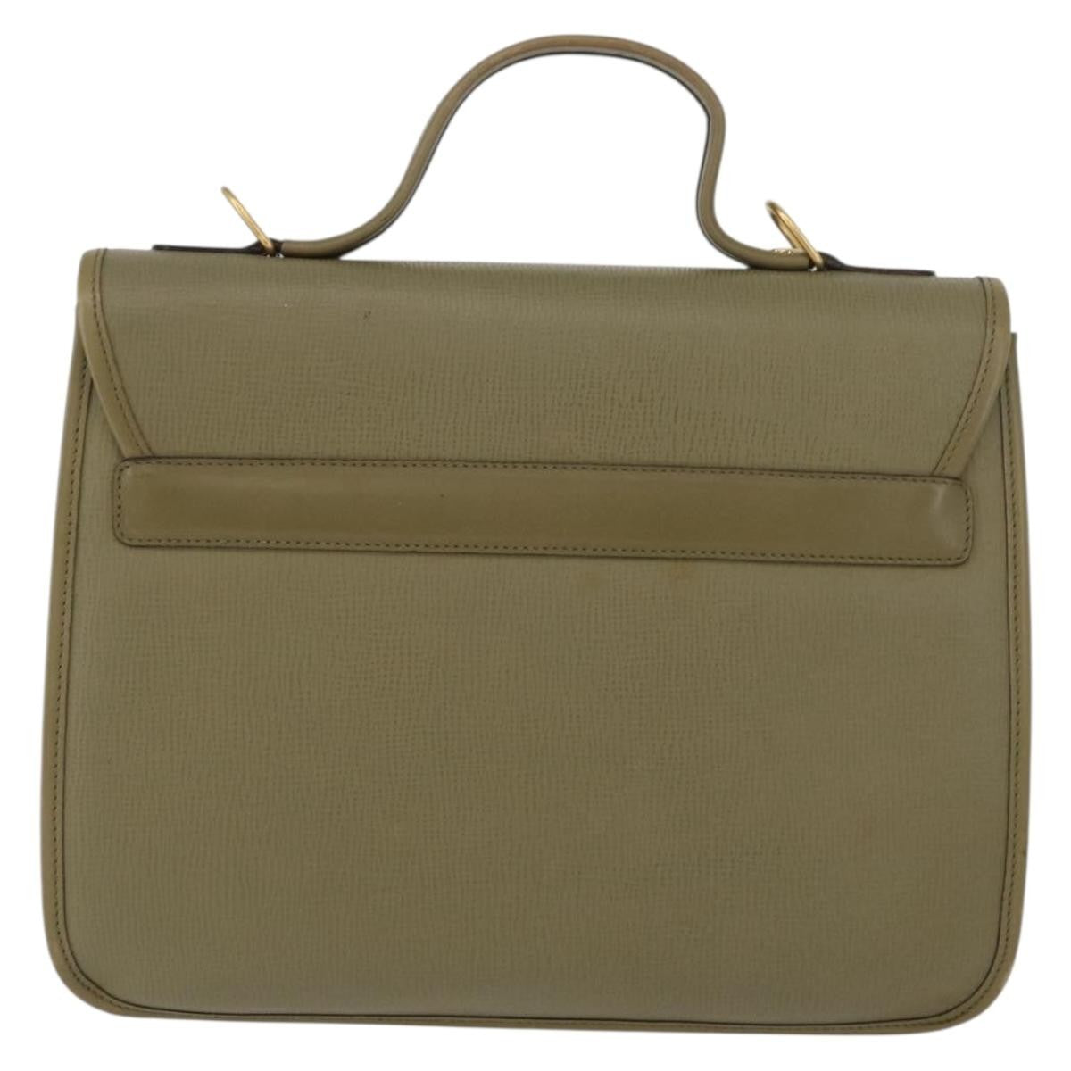 Gucci Vintage Leather Green Leather Handbag (Pre-Owned)
