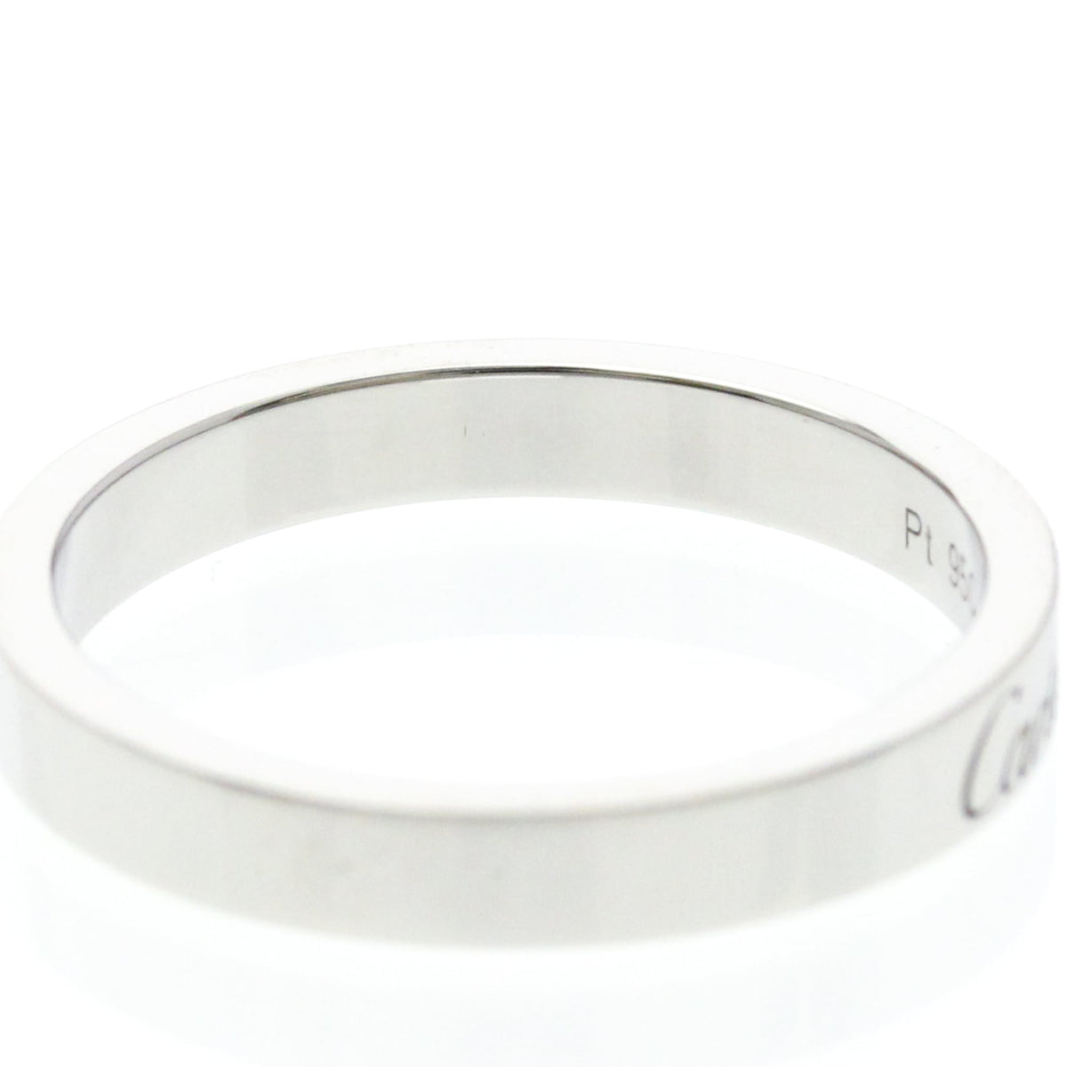 Cartier C De Cartier Wedding Band Platinum Silver Platinum Ring Jewelry (Pre-Owned)