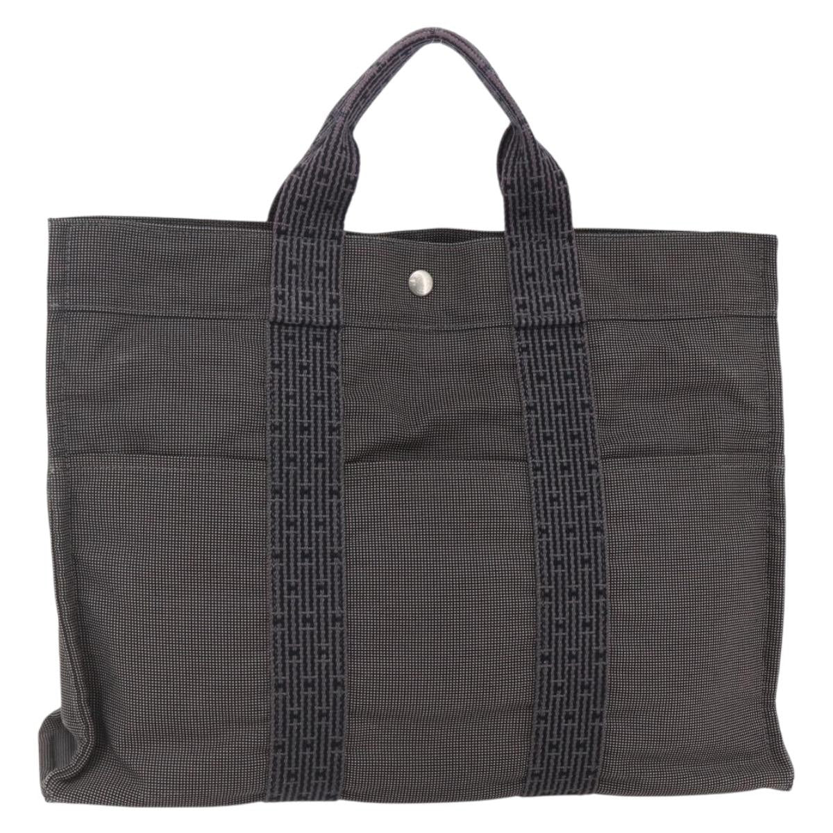 Hermes Fourre Tout Tote Canvas Gray Canvas Bag (Pre-Owned)