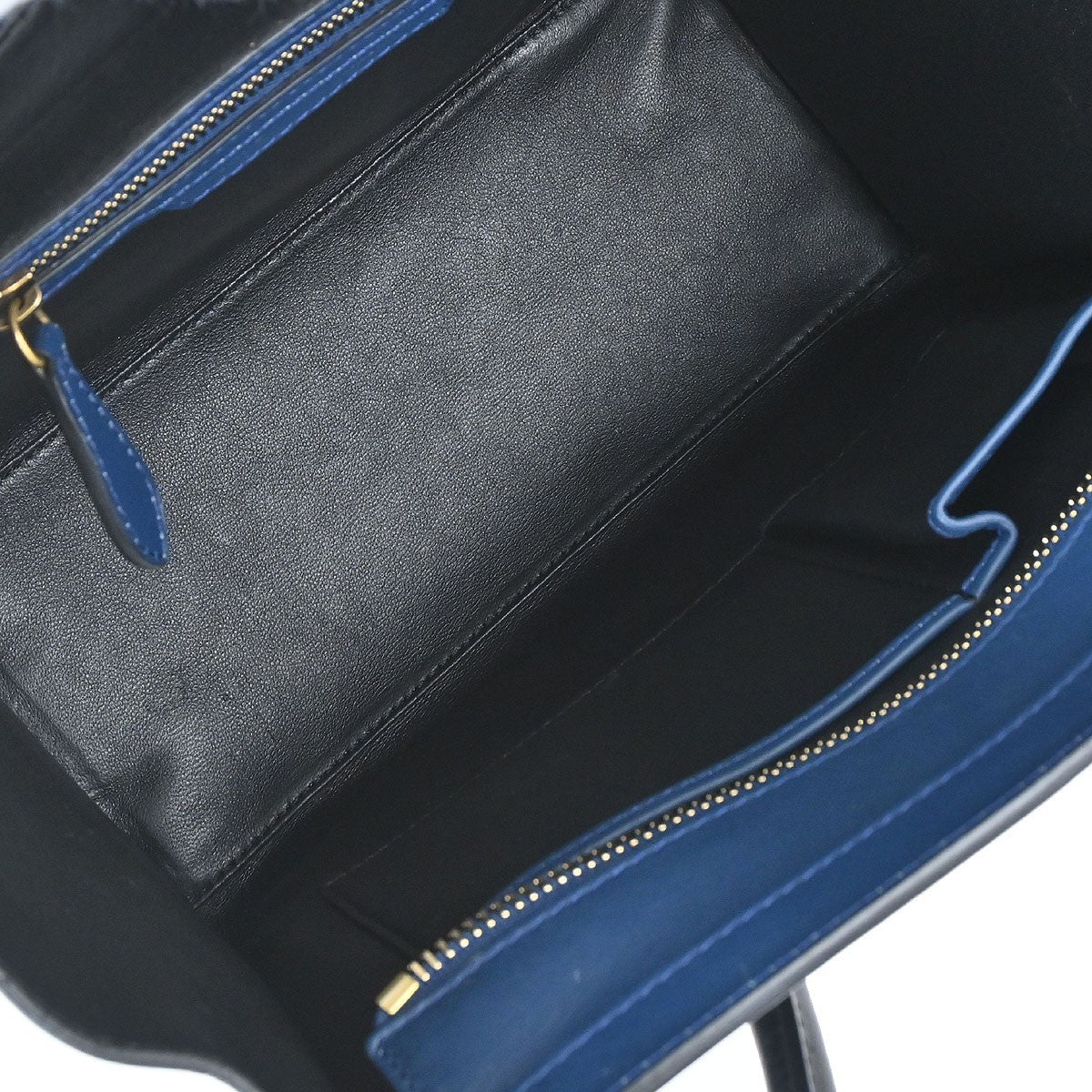 Celine Luggage Smooth Leather Blue Leather Handbag (Pre-Owned)