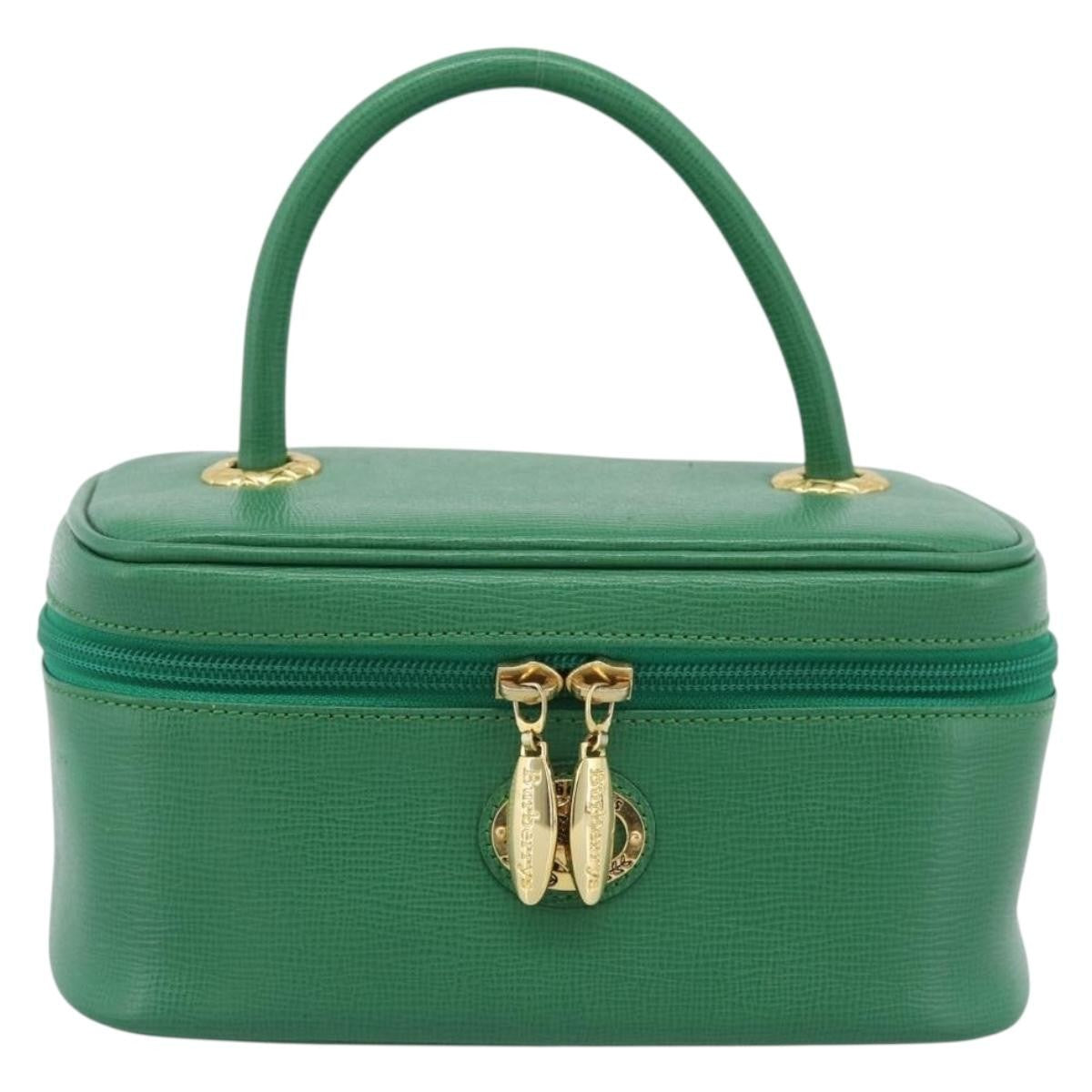Burberry Vanity Leather Green Leather Clutche & Pouche Bag (Pre-Owned)