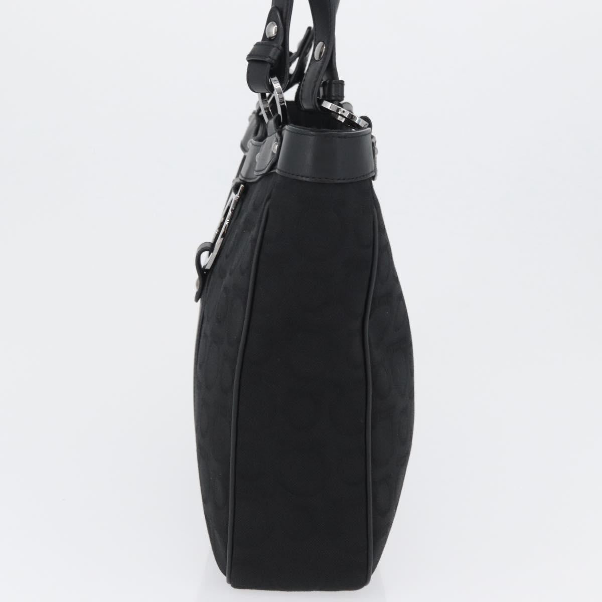 Salvatore Ferragamo Vintage Canvas Black Canvas Tote Bag Bag (Pre-Owned)