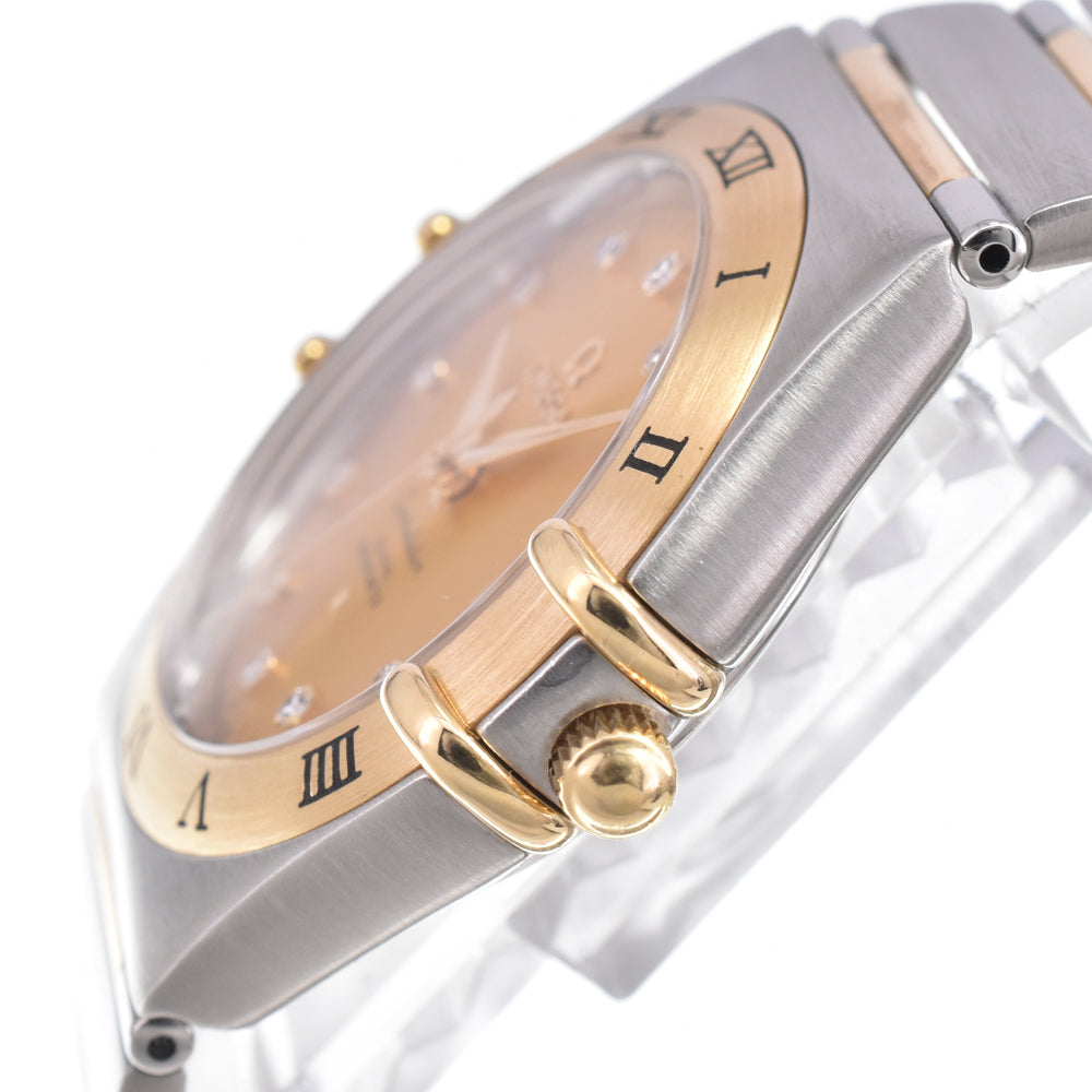 Omega Constellation Co-Axial Chronometer Automatic Stainless Steel And Yellow Gold With Diamond Markers And Mother Of Pearl Watch (Pre-Owned)