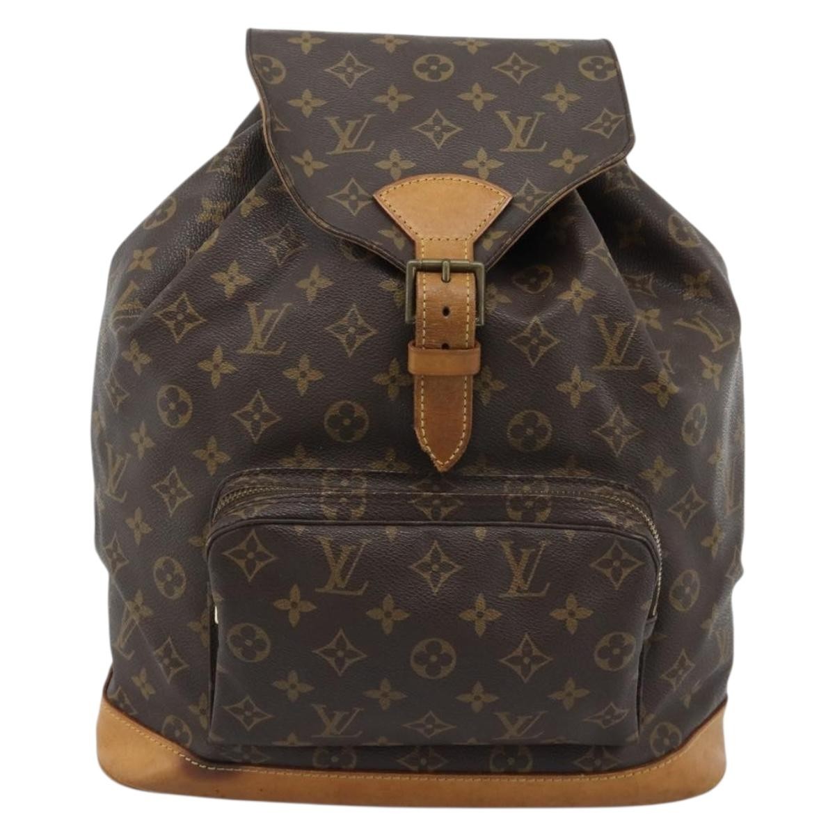 Louis Vuitton Vintage Montsouris Monogram Canvas Brown Canvas Backpack Bag (Pre-Owned)