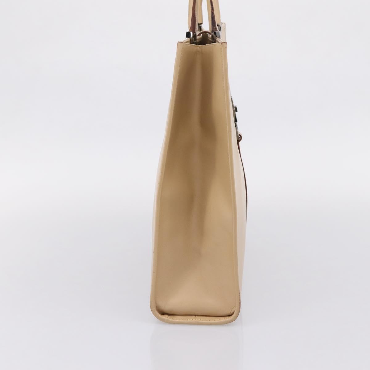 Gucci Jackie Leather Beige Leather Tote Bag Bag (Pre-Owned)