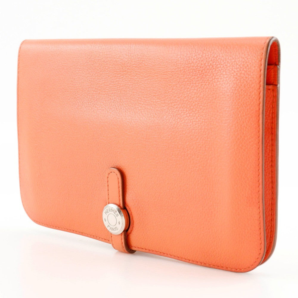 Hermes Dogon Duo Combined Leather Pink Leather Wallets Accessory (Pre-Owned)