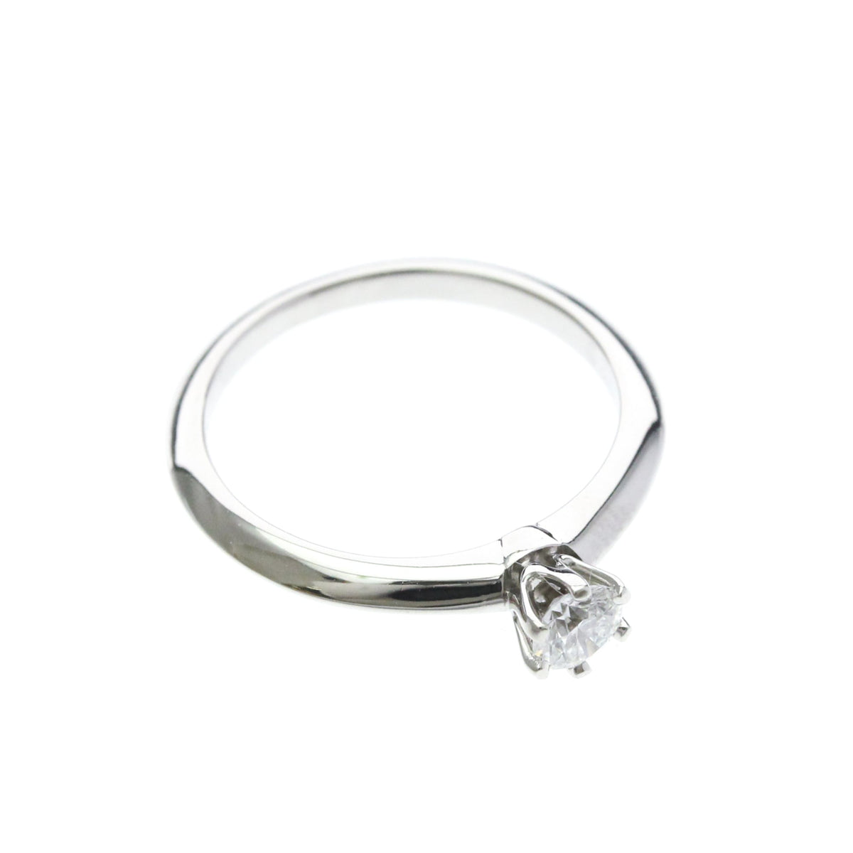 Tiffany & Co. Tiffany Setting Solitaire Platinum With Rbc Diamond G/Vvs2 Silver Platinum Ring Jewelry (Pre-Owned)